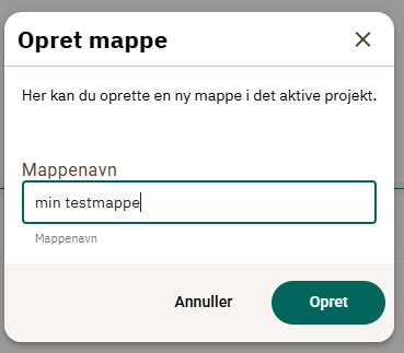 Guide opret mappe