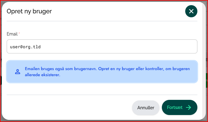 Opret en ny bruger