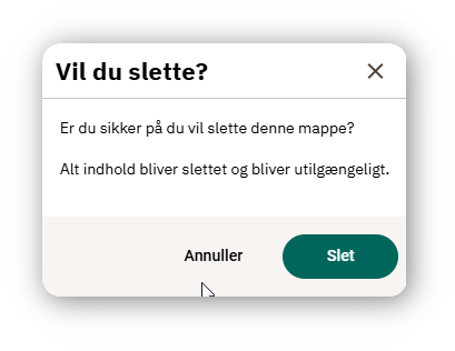 Slet mappe