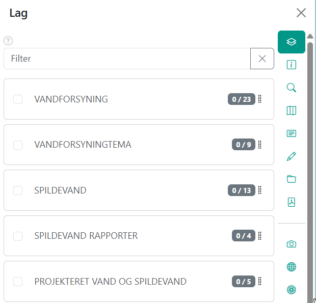 Filtrering af lag